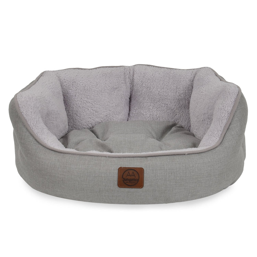Coco, Çift Taraflı Minderli, Ultra Yumuşak, Kaydırmaz Tabanlı, Yıkanabilir Kedi ve Köpek Yatağı (Açık Gri) - Jungolica Pet Products