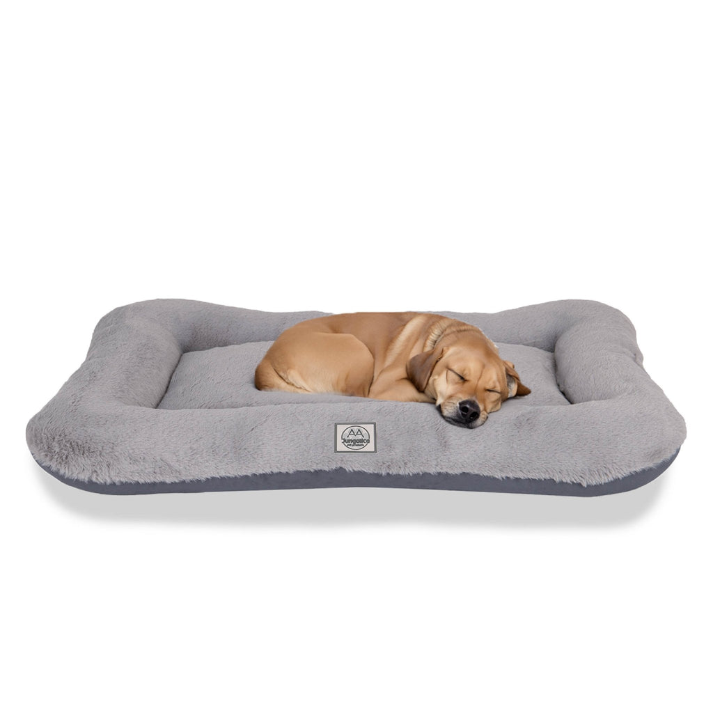 Sally, %100 Su Geçirmez Alezli, Çift Taraflı, Dört Mevsim Kullanılabilen Kedi ve Köpek Yatağı (Gri) - Jungolica Pet Products