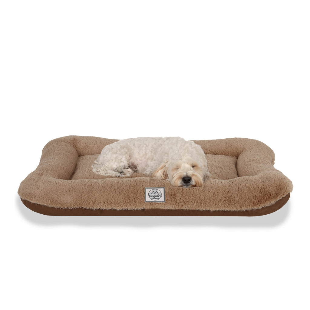Sally, %100 Su Geçirmez Alezli, Çift Taraflı, Dört Mevsim Kullanılabilen Kedi ve Köpek Yatağı (Vizon - Kahve) - Jungolica Pet Products